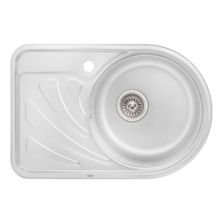 Кухонна мийка Qtap 6744R Satin 0,8 мм (QT6744RSAT08)