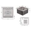 Мийка для кухні інтегрована Lidz Handmade H5050 (LDH5050BRU35375) Brushed Steel 3,0/1,0 мм