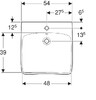 Geberit Умивальник Selnova Comfort безбар'єрне рішення 501.461.00.7