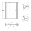 Душові двері в нішу Qtap Pisces WHI2011-12.CP5 110-120x185 см, скло Pattern 5 мм - PISWHI201112CP5