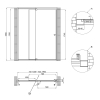 Душові двері в нішу Qtap Pisces WHI2013-14.CP5 130-140x185 см, скло Pattern 5 мм - PISWHI201314CP5