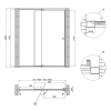 Душові двері в нішу Qtap Pisces WHI2014-15.CP5 140-150x185 см, скло Pattern 5 мм - PISWHI201415CP5