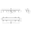 Трап Qtap Dry Tile304-600 лінійний з сухим закривом під плитку 600 мм - QTDRYTILE304600