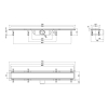 Трап Qtap Dry Tile304-700 лінійний з сухим закривом під плитку 700 мм - QTDRYTILE304700