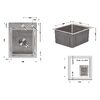 Мийка для кухні інтегрована Lidz Handmade H4050 (LDH4050BRU39258) Brushed Steel 3,0/1,0 мм