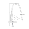 Змішувач для кухні Lidz Tani 008F3 з гнучким виливом (k40) LDTAN008F3GCR39507 Grey / Chrome