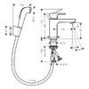 Hansgrohe VERNIS SHAPE змішувач для умивальника, 100 з гігієнічною лійкою, колір лійки - білий - 71216000