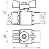 Quality Professional Кран кульовий прямий Q PROFESSIONAL 1/2? ЗВ ЖБ PN40 QP152