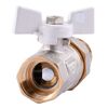 Quality Professional Кран кульовий з американкою Q PROFESSIONAL QP003 PN40 1? антипротікання, Білий метелик
