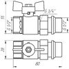 Quality Professional Кран кульовий з американкою Q PROFESSIONAL QP003 PN40 1/2? антипротікання, Білий метелик