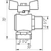 Quality Professional Кран кульовий Q PROFESSIONAL 1/2? нв КБ кутовий Q154 PN40