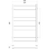 Рушникосушарка Unio MS W 800-500-12 BLK Модена вода чорна