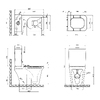 Унітаз-компакт Qtap Kalao безобідковий з сідінням Soft-close QT08221213AW - QT08221213A W