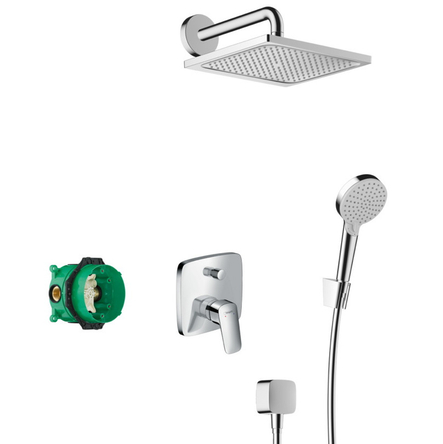 Hansgrohe CROMETTA E 240 1jet душова система з одноважільним змішувачем, хром - 27957000