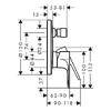 Hansgrohe REBRIS S змішувач для ванни ПМ, чорний матовий - 72466670