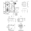 Набір інсталяція 4 в 1 Grohe Rapid SL 38722001 + унітаз з сидінням Qtap Presto QT24332615EW