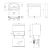 Комплект меблів для ванної Qtap Robin тумба + раковина + дзеркальна шафа QT044RO42976 - QT044RO42976