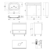 Комплект меблів для ванної Qtap Robin тумба + раковина + дзеркальна шафа QT044RO42977 - QT044RO42977