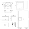Комплект меблів для ванної Qtap Robin тумба + раковина + дзеркальна шафа + пенал QT044RO42979 - QT044RO42979