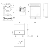Комплект меблів для ванної Qtap Robin тумба + раковина + дзеркальна шафа QT044RO42981 - QT044RO42981