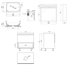 Комплект меблів для ванної Qtap Robin тумба + раковина + дзеркальна шафа QT044RO42982 - QT044RO42982