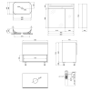 Комплект меблів для ванної Qtap Robin тумба + раковина + дзеркальна шафа QT044RO42983 - QT044RO42983