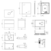 Комплект меблів для ванної Qtap тумба + раковина + дзеркало QT044VI43005 - QT044VI43005