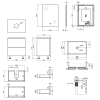 Комплект меблів для ванної Qtap тумба + раковина + дзеркало QT044VI43011 - QT044VI43011