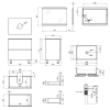 Комплект меблів для ванної Qtap Tern тумба + раковина + дзеркало QT044VI43012 - QT044VI43012