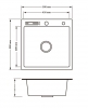Кухонна мийка Lidz LH5050T 3.0/1.0 мм Brush (LIDZLH5050TBRU3010) з вбудованним тримачем для ножів