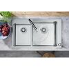 Кухонна мийка Hansgrohe C71-F655-09 Сombi 755x500 на 2 чаші 180/450 із змішувачем 2Jet Sbox, Chrome (43206000)