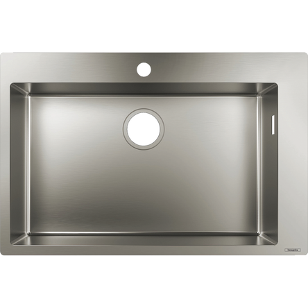 Кухонна мийка Hansgrohe S711-F660 на стільницю 1х35, 760х500 мм, Stainless Steel (43302800)