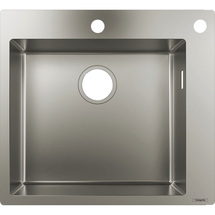 Кухонна мийка Hansgrohe S711-F450 на стільницю 2x35, 550х500 мм, Stainless Steel (43305800)