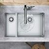 Кухонна мийка Hansgrohe S71 S719-U655 під стільницю 705х450 на 2 чаші 180/450, stainless steel (43429800)