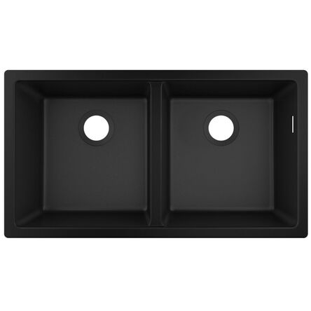 Кухонна мийка Hansgrohe S510-U770 під стільницю 820х450 на дві чаші 370/370, Graphiteblack (43434170)
