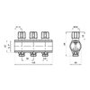 Колектор Icma з регулювальними вентилями 1" 3 виходи №1105 (Red) - 871105PH0511