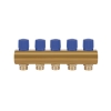 Колектор Icma з регулювальними вентилями 1" 5 виходів №1105 (Blue) - 871105PQ0512
