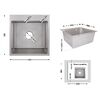 Мийка для кухні інтегрована Lidz Handmade H5050G (LDH5050GPVD43620) Brushed Grey PVD 3,0/1,0 мм