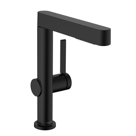 Hansgrohe FINORIS змішувач для раковини 230 c висувним виливом (2 струї), колір чорний матовий,76063670 - 76063670