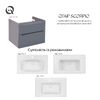 Тумба підвісна Qtap Scorpio 810х585х500 GRAPHITE QT1474TPВ802NG