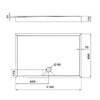 Душовий піддон KAPIELKA ST120x80х14 низький, прямокутний, діаметр зливу 52 мм Lidz