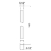 Шланг для ручного душу Qtap Hadice 1600 мм QTHADPVC160G Graphite