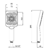Qtap Rucni Лійка для ручного душу 145x90 мм прямокутна QTRUCA145S1GRP Graphite