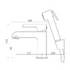 Змішувач для раковини Qtap Grand (з гігієнічним душем) QTGRA272CRW45671 Chrome/White