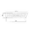 Лійка для верхнього душу Qtap Hlavova 260x180 мм прямокутна QTHLA107BLM45786 Black Matt