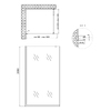 Душова перегородка Qtap Walk-In Standard BLM201.C8 100х200 см, скло Clear 8 мм, покриття CalcLess