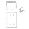 Душова перегородка Qtap Walk-In Standard BLM2011.C8 100х200 см, скло Clear 8 мм, покриття CalcLess