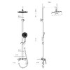Душова система для душу Qtap Slavonice на два споживача QTSLA110BLM45914 Black Matt