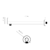 Кронштейн для верхнього душу Qtap Trubice 400 мм округлий QTTRU120BLM45927 Black Matt
