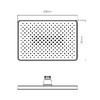 Лійка для верхнього душу Qtap Hlavova 280x190 мм прямокутна QTHLA107BLM45947 Black Matt